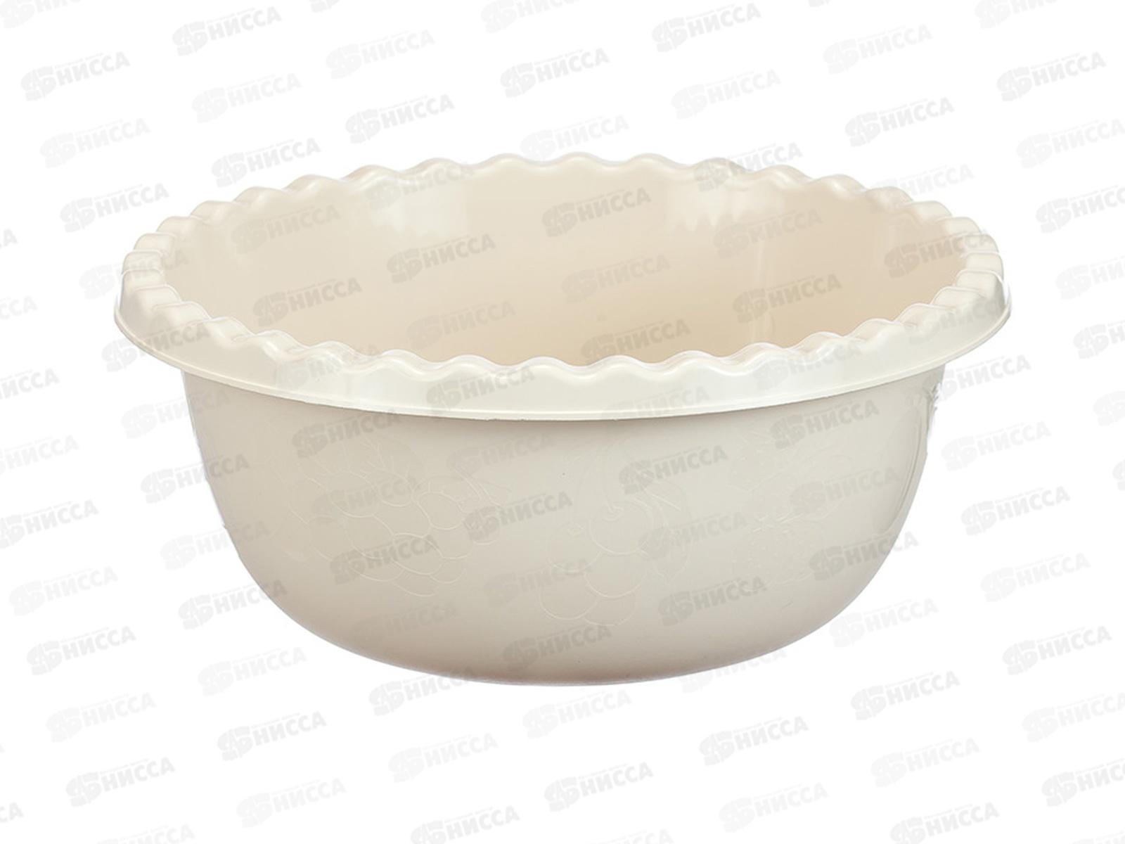 Миска 3,0л без крышки  круглая Белый ротанг М1312 *24