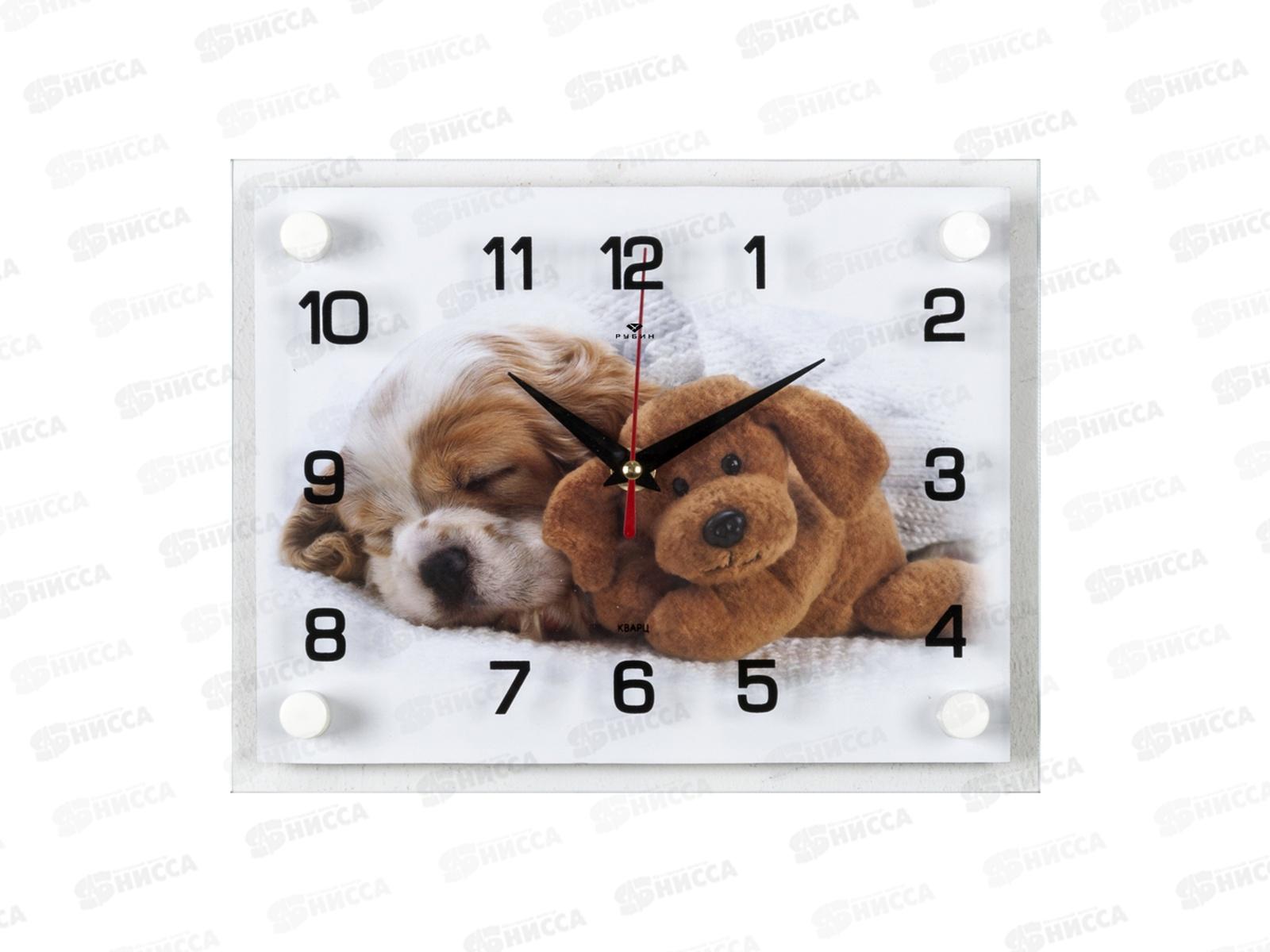 Часы настенные &quot21 Век&quot 2026-309 Ве-2706 Щенок и плюш. мишка