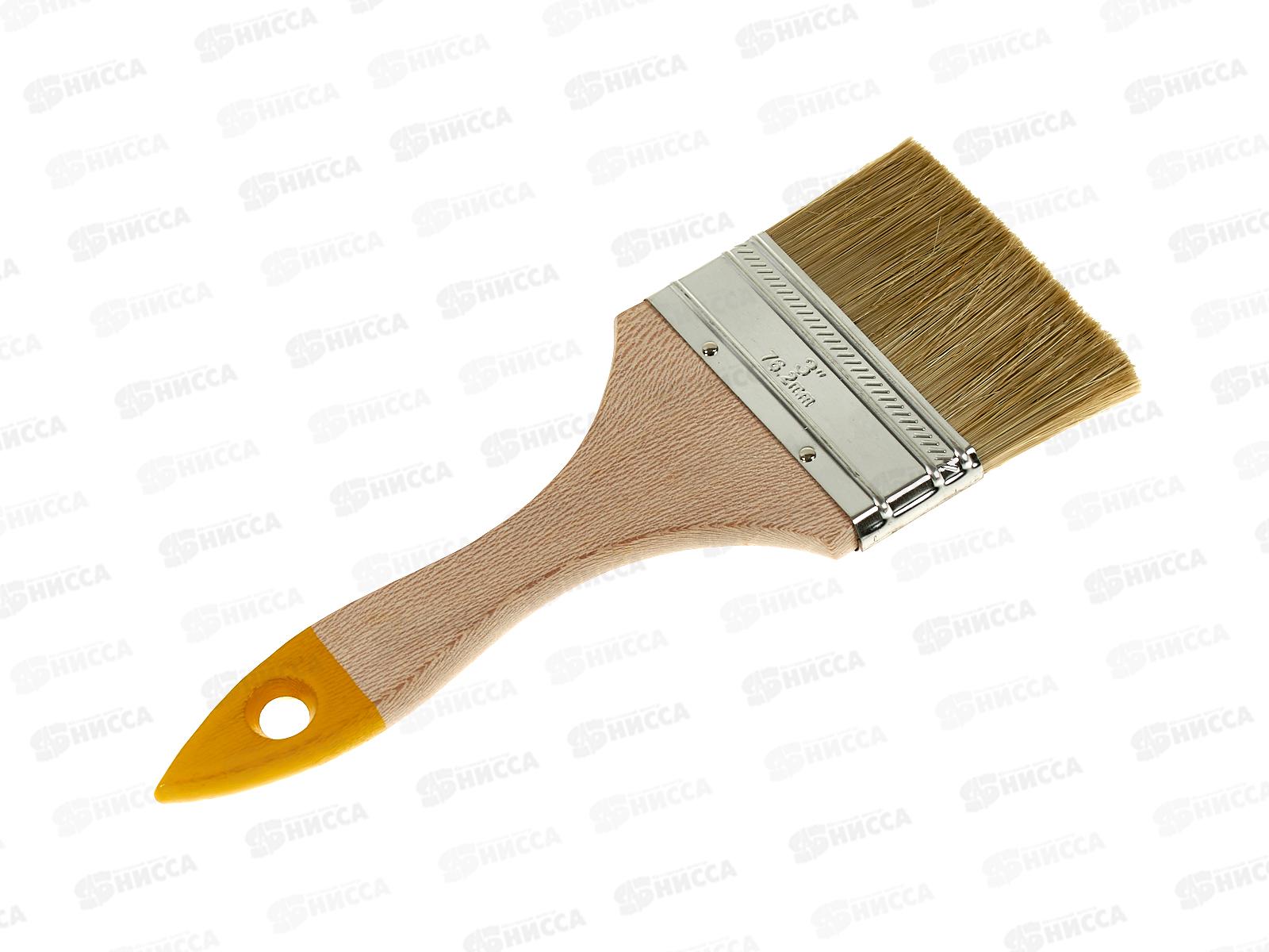 Кисть плоская Хобби 75 мм, смешанная щетина, 0102030
