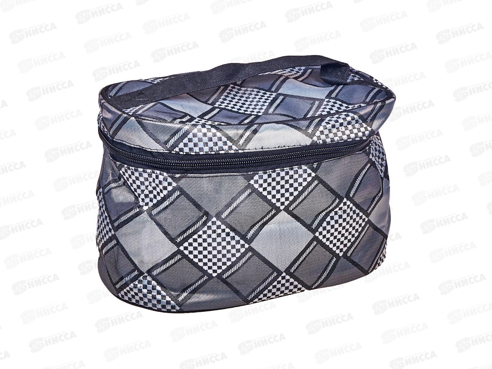 Косметичка Черно-белая тесьма 21*10*15см *12  117-037