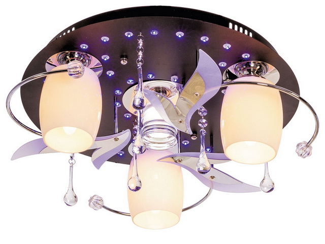 Светильник потолочный 8312/3+1BK+CR WT RC RBPLED не ориг.плафоны