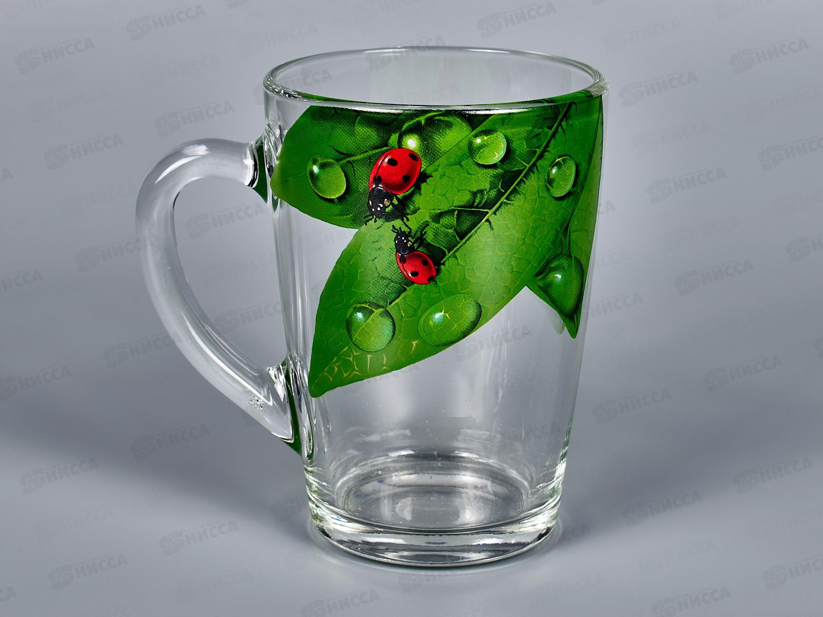 Кружка 300мл 334-Д Зеленый лист *12