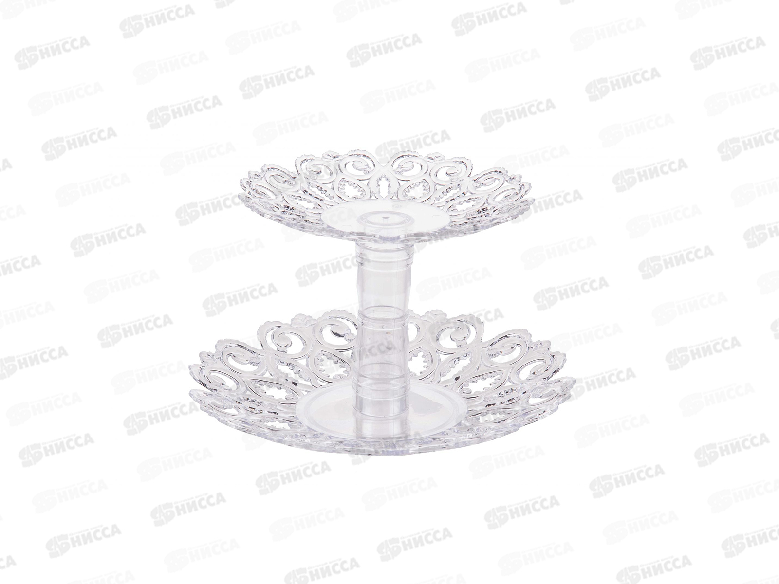 Фруктовница &quotМелодия&quot 2-х ярусная Прозрачная *22 М6617