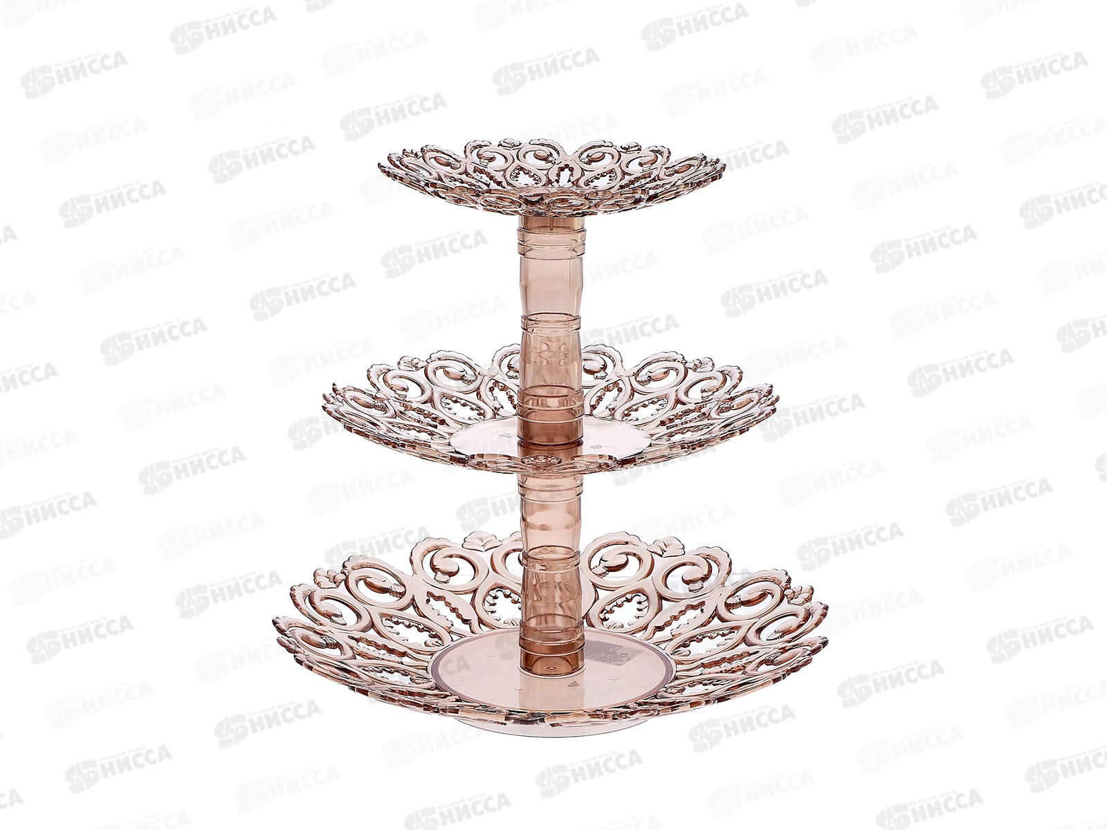 Фруктовница &quotМелодия&quot 3-х ярусная Тонированная *15 М6620