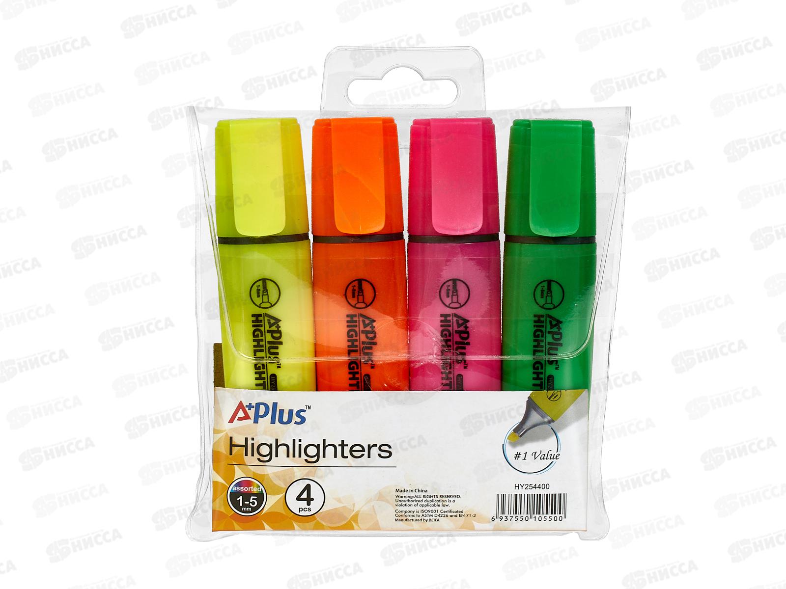 Маркеры BEIFA текстовый  4цвета, цветной корпус,HY 254400-4 *24/144