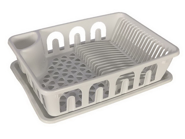 Сушилка для посуды с поддоном белая ИНТ *6