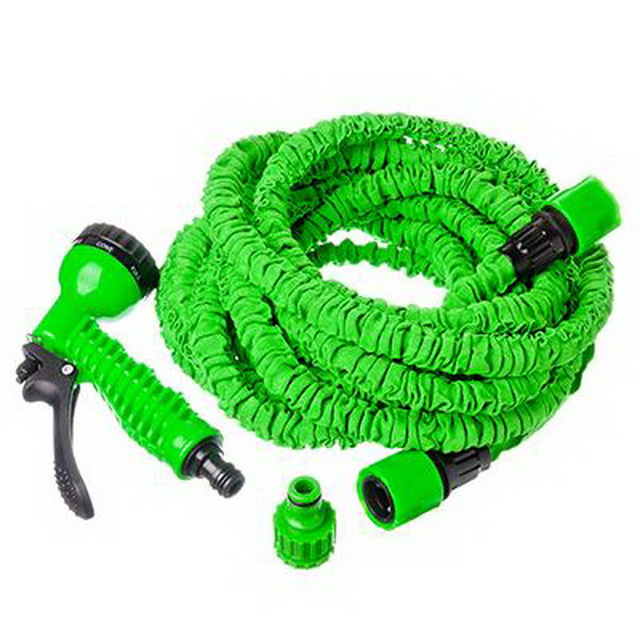Шланг поливочный растягивающийся 15м тканевая оплетка с пистолетом 1/2 168-004 г