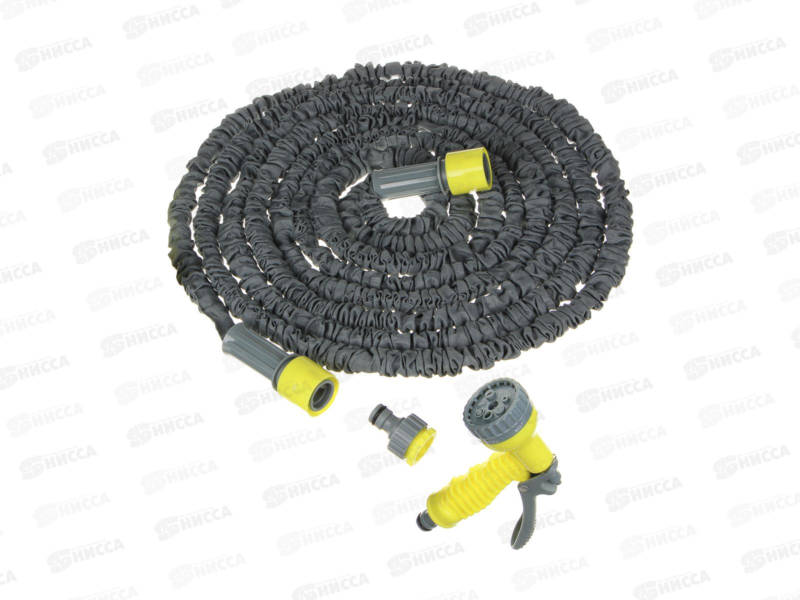 Шланг поливочный растягивающийся 22м ткан оплетка с пистолетом 1/2 168-005 г