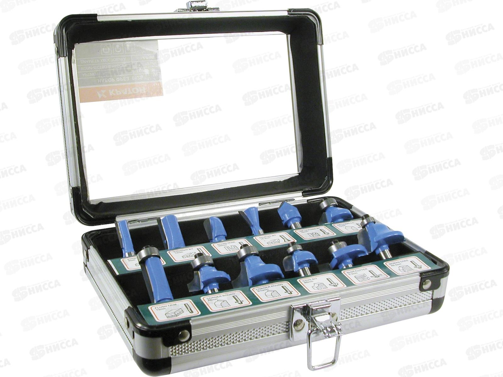 Набор фрез Кратон 12шт, хвостовик  8мм, (10901006)