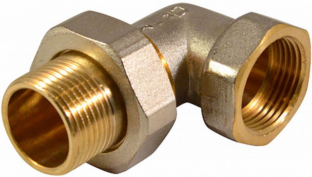 Соединитель с накидной гайкой угловой  1&quot гайка/штуцер СТМ