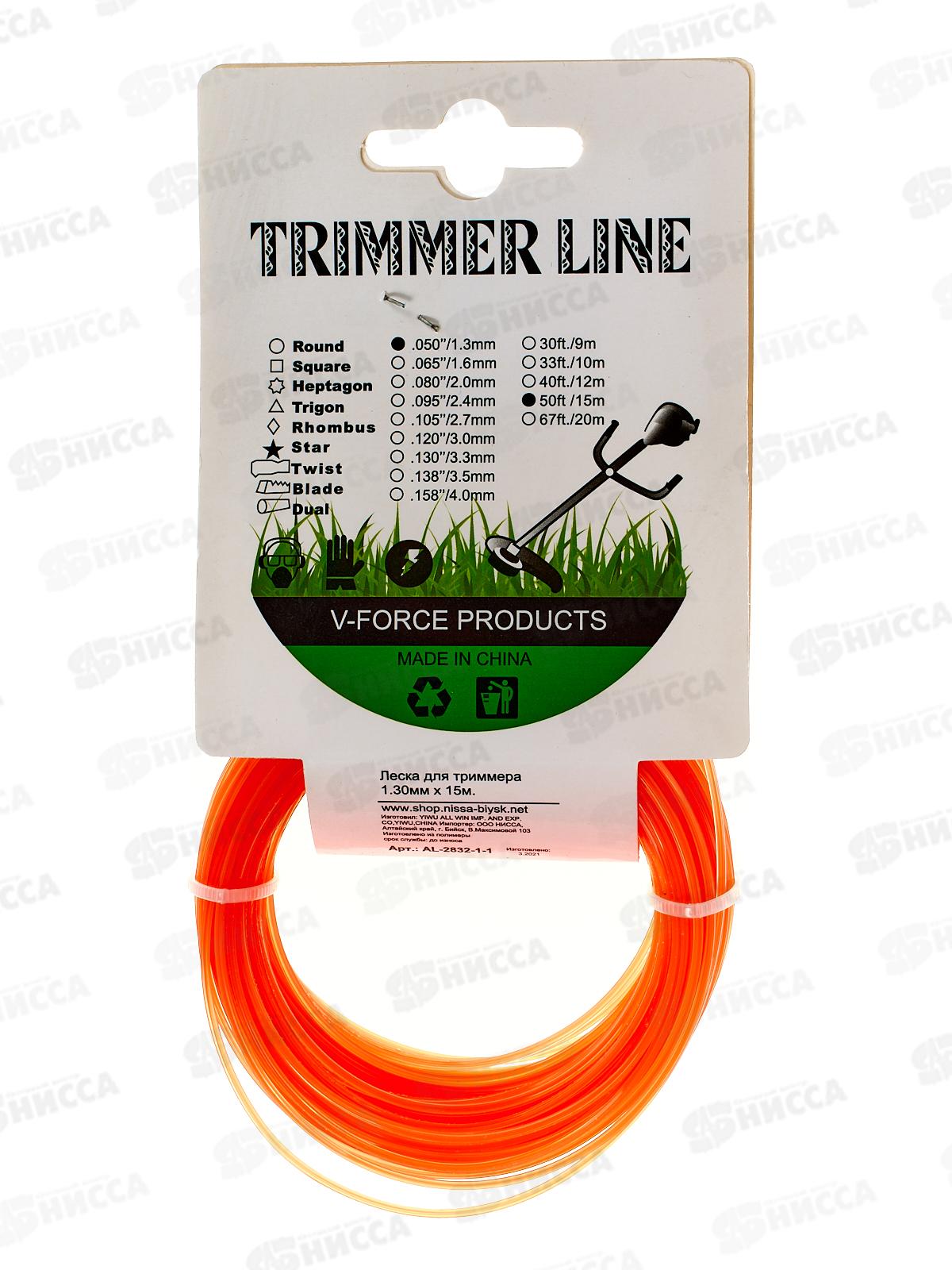 Леска для триммера 1.30 х 15 м. тип: &quotЗвезда&quot, AL-2832-1-1 *400