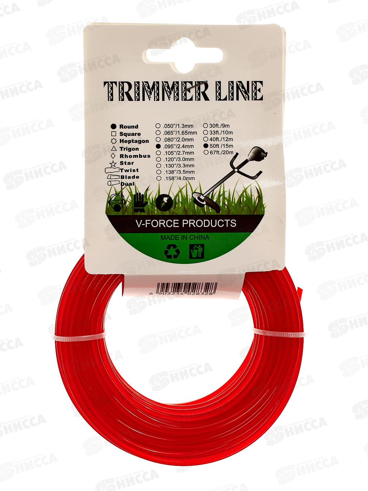 Леска для триммера 2.40 х 15 м. тип: &quotКруг&quot, AL-2832-3-4 *260