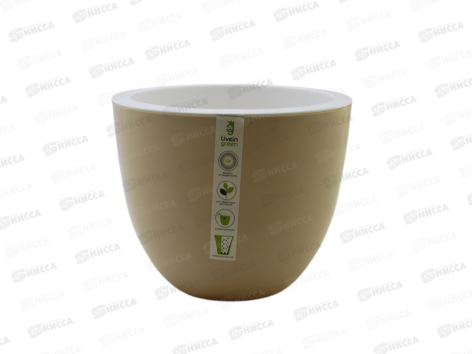 Горшок для цветов Орион 2,3л с поддоном Фраппе  *5