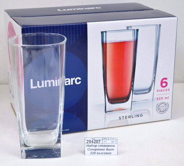 Набор стаканов Стерлинг 6шт 330 высокие H7666*4