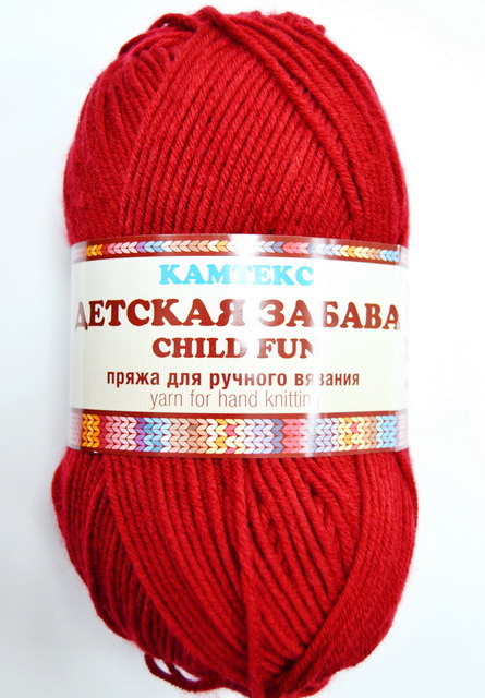 Пряжа Детская забава микрофибра/акрил 140м 50гр вишня 091 *10