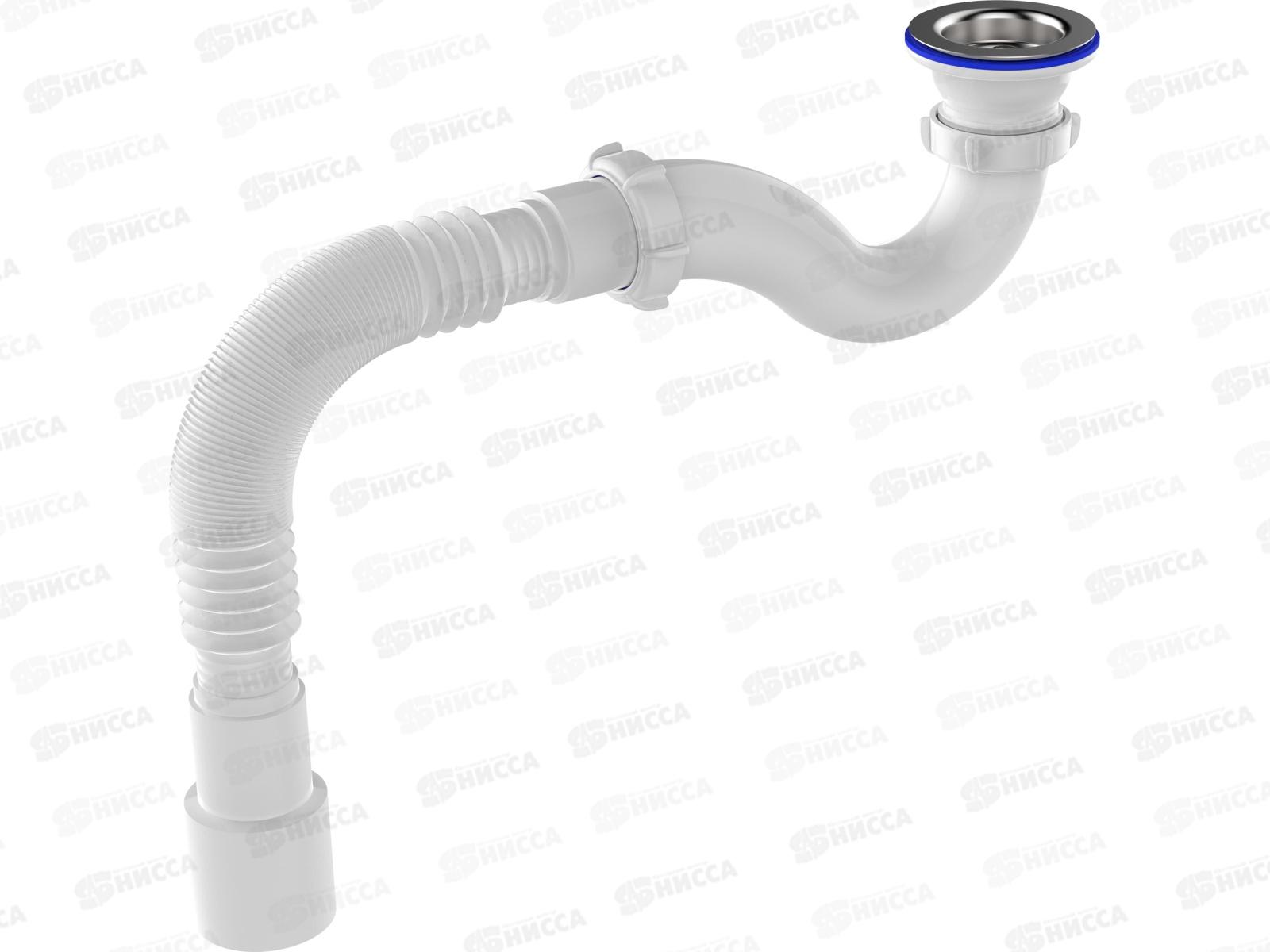 Сифон для душевого поддона c гибкой трубой 40*40/50, Aquant *45