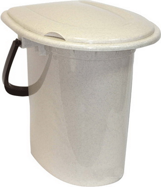 Ведро-туалет 16л белый ротанг  2459М *8