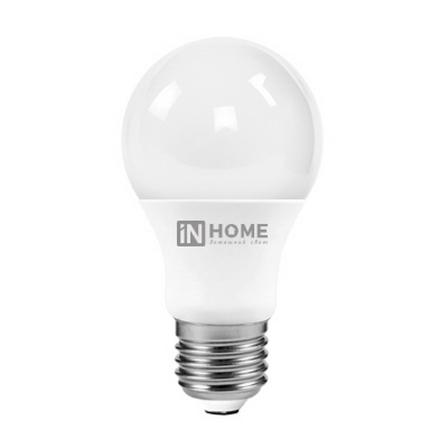 Лампа светодиодная IN HOME LED-A60-VC 10Вт E27 4000К 900Лм *10/100