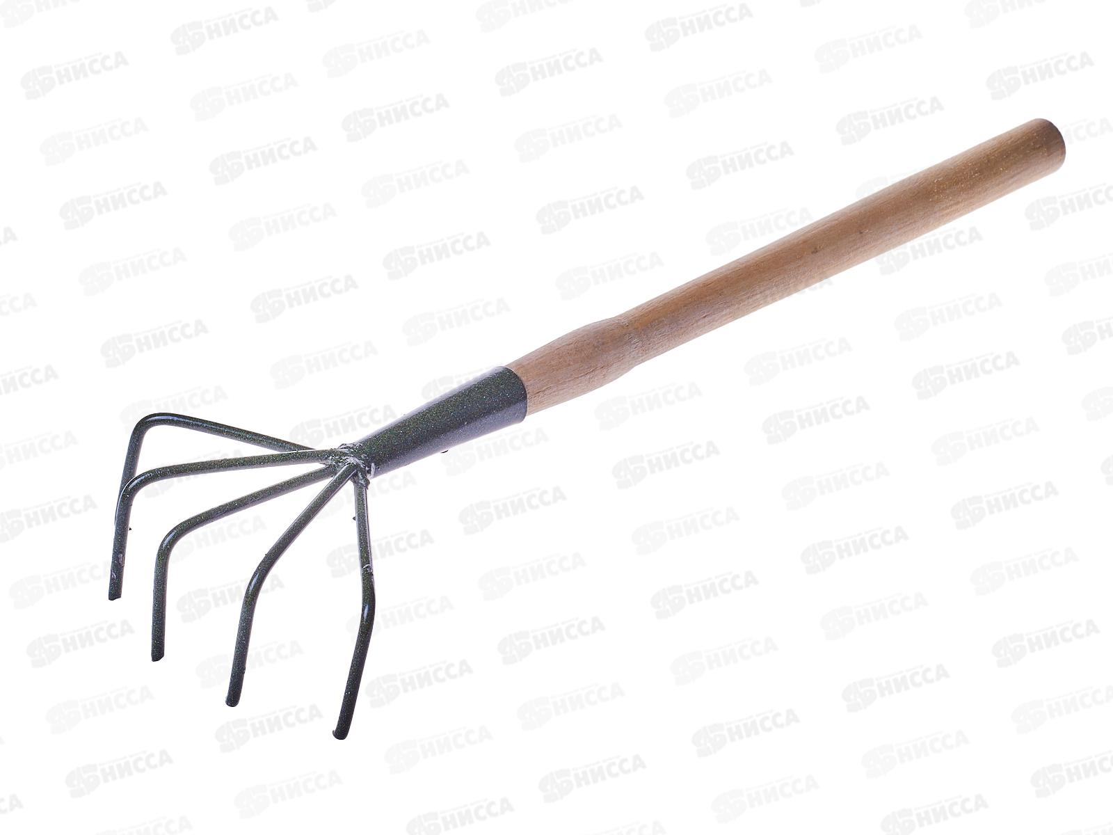 Рыхлитель садовый 5-ти зубый с деревянным черенком *25