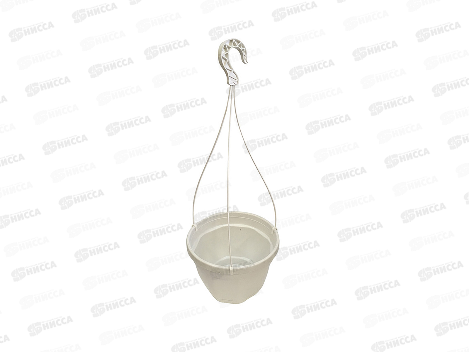 Кашпо НИКА с подвесом и поддоном 170мм 1,5л Белое *40 МП