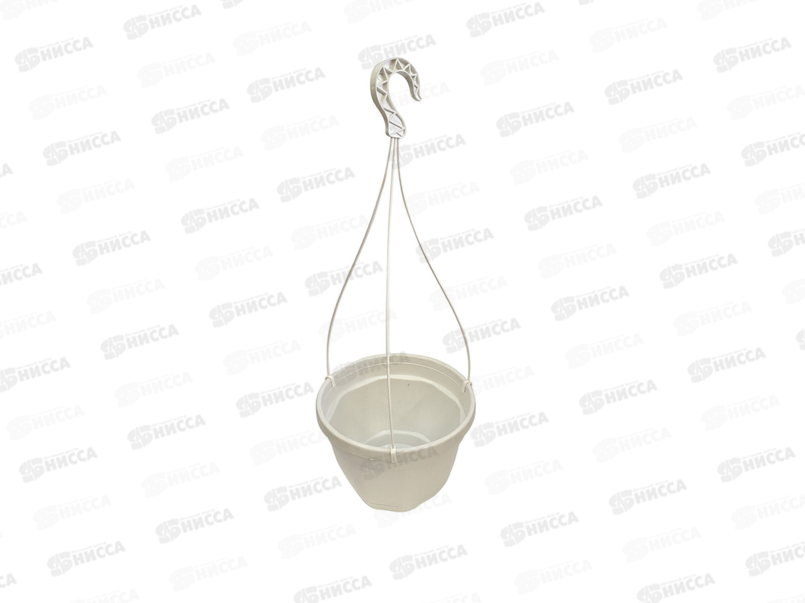 Кашпо НИКА с подвесом и поддоном 230мм 4л Белое *30 МП