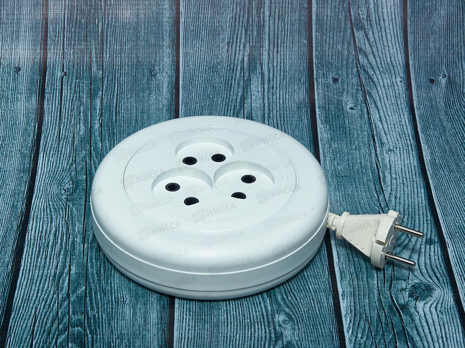 Удлинитель ЭРА рулетка UR(6)-3-3m/УХ6-103 без заземления,  3м на 3 гнезда, 1300Вт *5/20