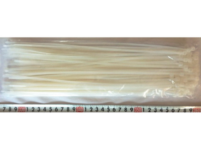 Хомут нейлоновый 4*300мм 100шт светлый пластмассовый  (044608)  Ж