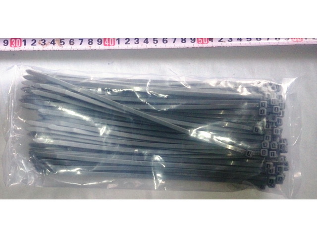 Хомут нейлоновый 4,8*250мм 100шт темный пластмассовый  (044607)  Ж