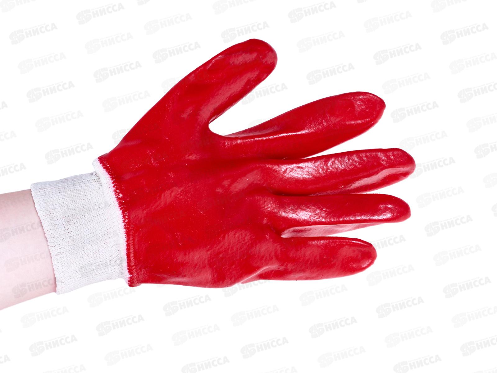 Перчатки универсальные с напылением &quotГранат&quot красный, 5078504 *120