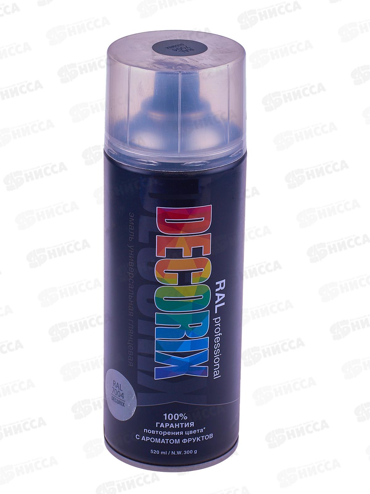 Аэрозольная эмаль RALPROFESSIONAL DECORIX, 520мл, RAL7004, сигнальный серый *12