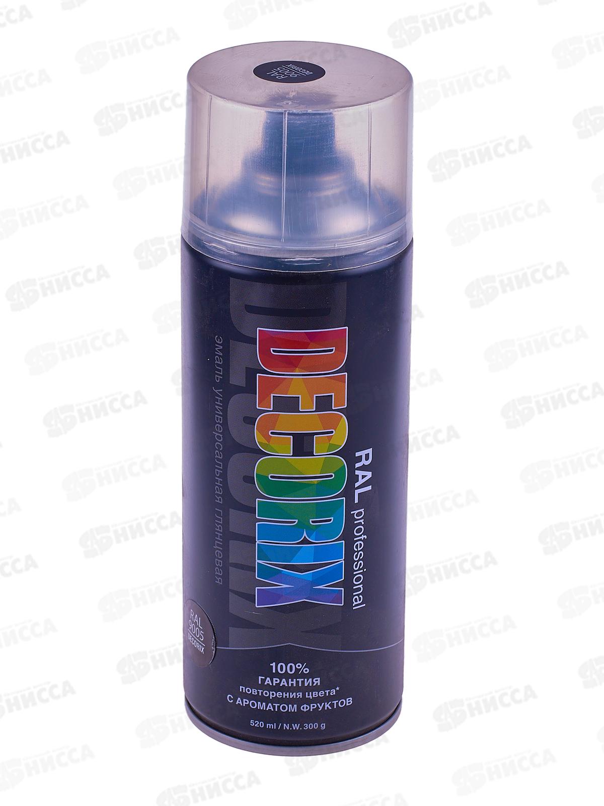Аэрозольная эмаль RALPROFESSIONAL DECORIX, 520мл, RAL9005, глубокий чёрный *12