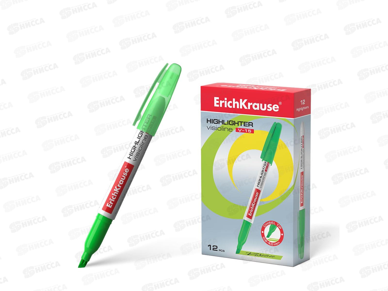 Маркер Erich Krause V-15 текстовый, зеленый,30966 *12/144