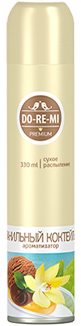 ДО-РЕ-МИ ПРЕМИУМ ароматизатор Ванильный коктейль 330мл *12