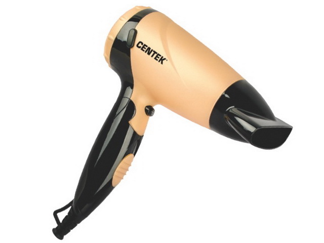 Фен электрический CT-2209 BLG 1600Вт черный/золотой  *20
