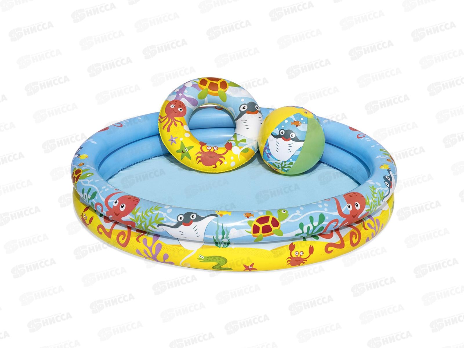 Бассейн 51124 (122*20см) круг 51см и мяч 41см от 2лет Bestway *12