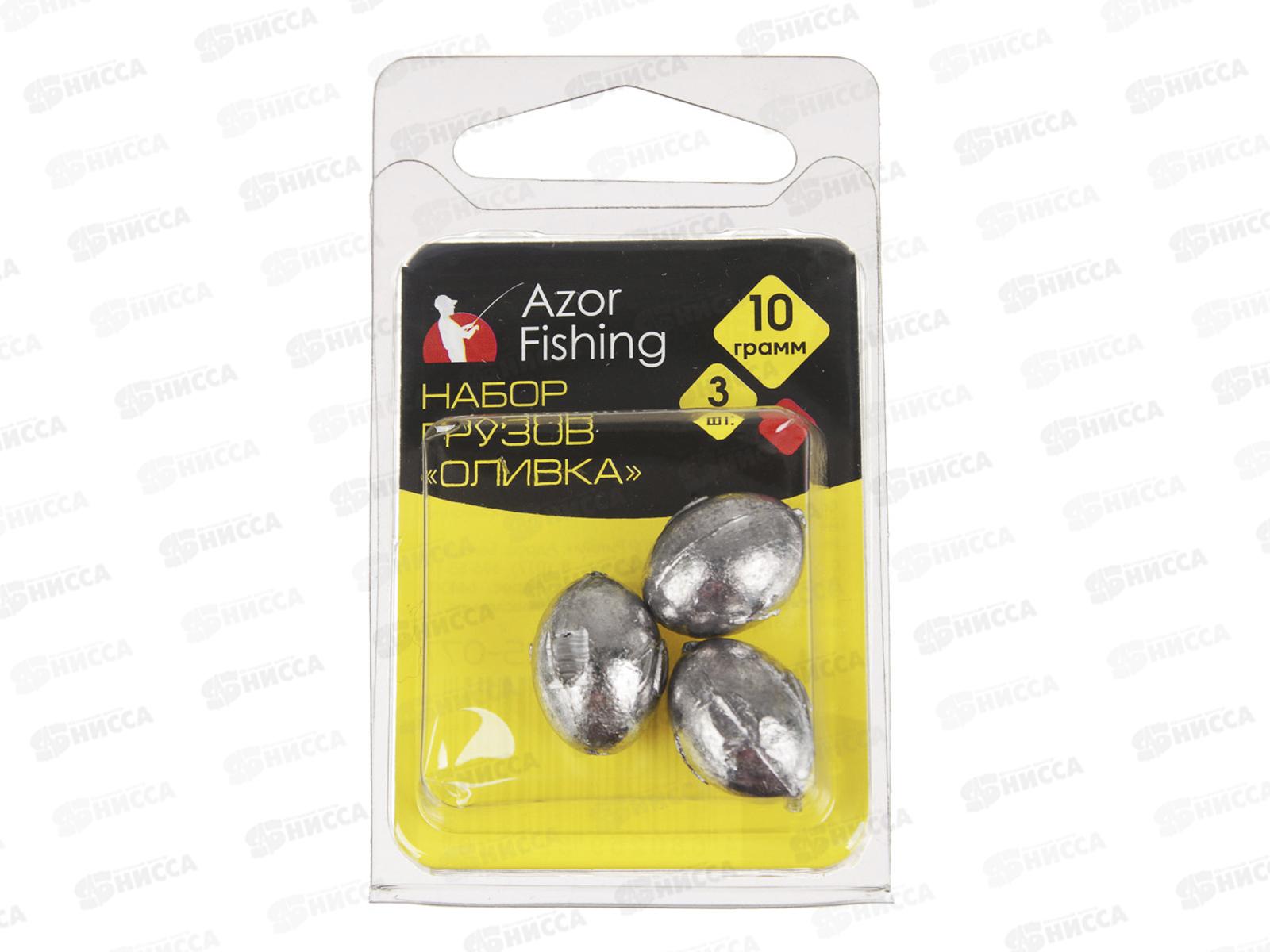 Набор грузов AZOR Оливка 3шт 10гр 125-077 3-6-10гр г
