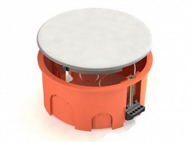 Распаячная коробка для полых стен СП D80х40мм, крышка, пластиковые лапки, IP20, TDM, 1025 *175