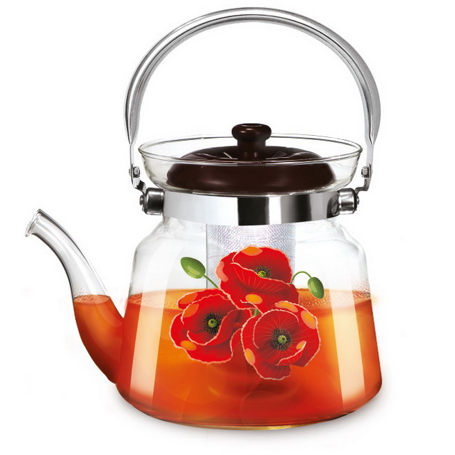 Чайник заварочный 1,0л LR06-12 стекло