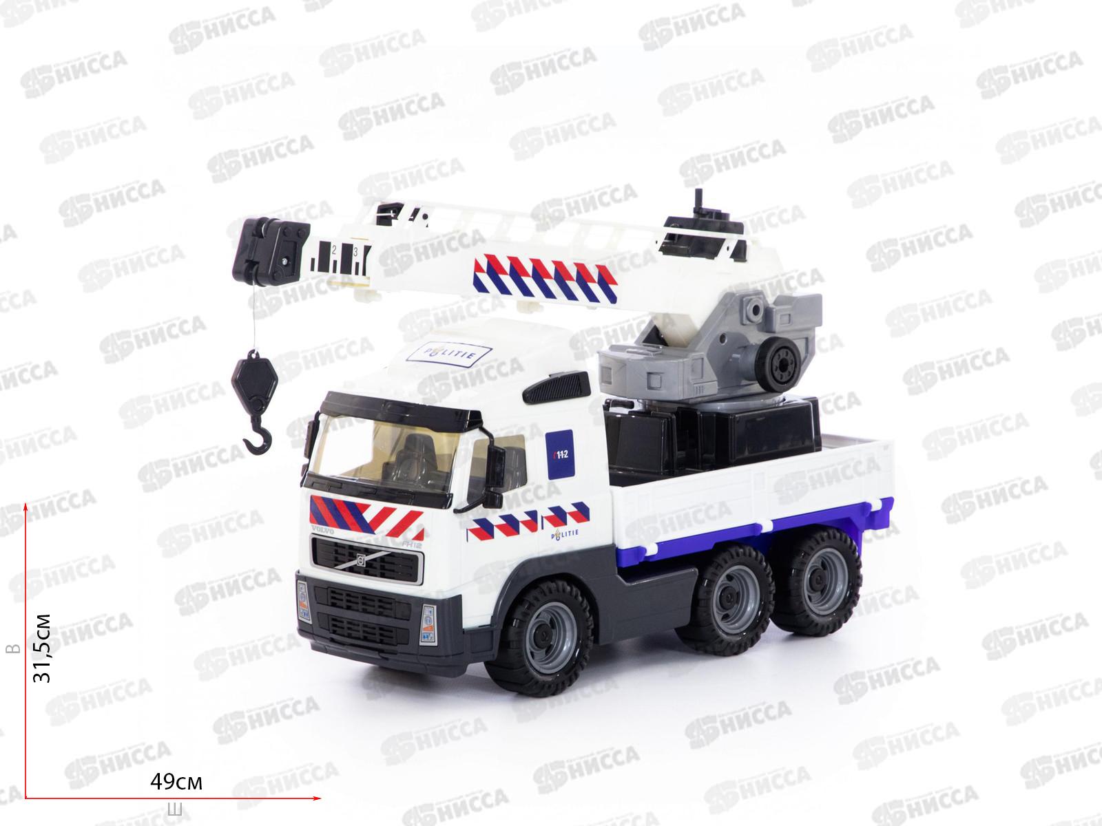 Автомобиль &quotVolvo&quot кран с поворотной платформой полицейский 77318 *2