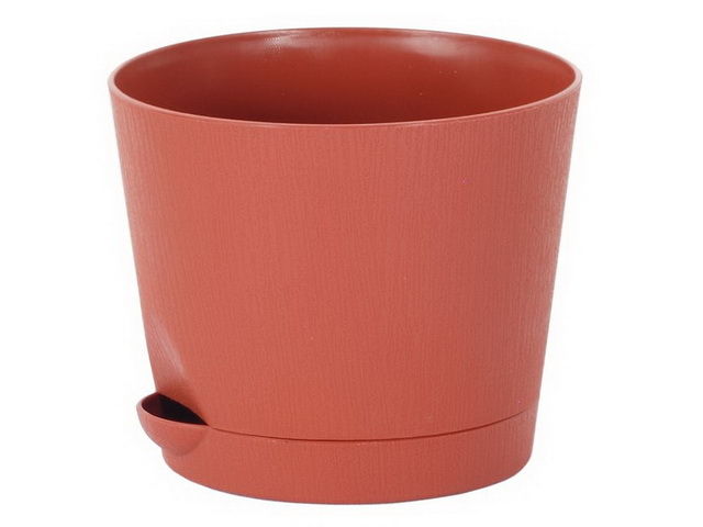 Горшок для цветов с поддоном 0,4л шоколад *45  ИНТ