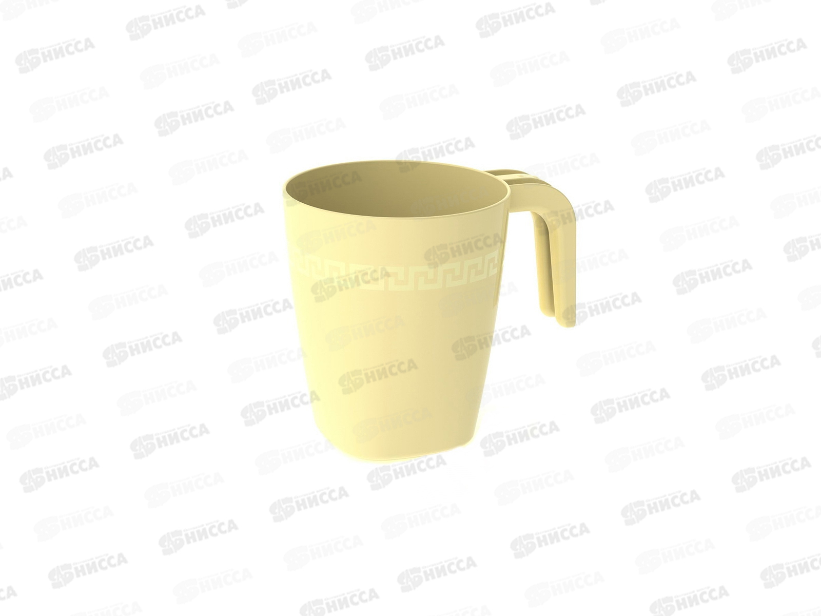 Кружка пластмассовая 320 мл бежевая  *90