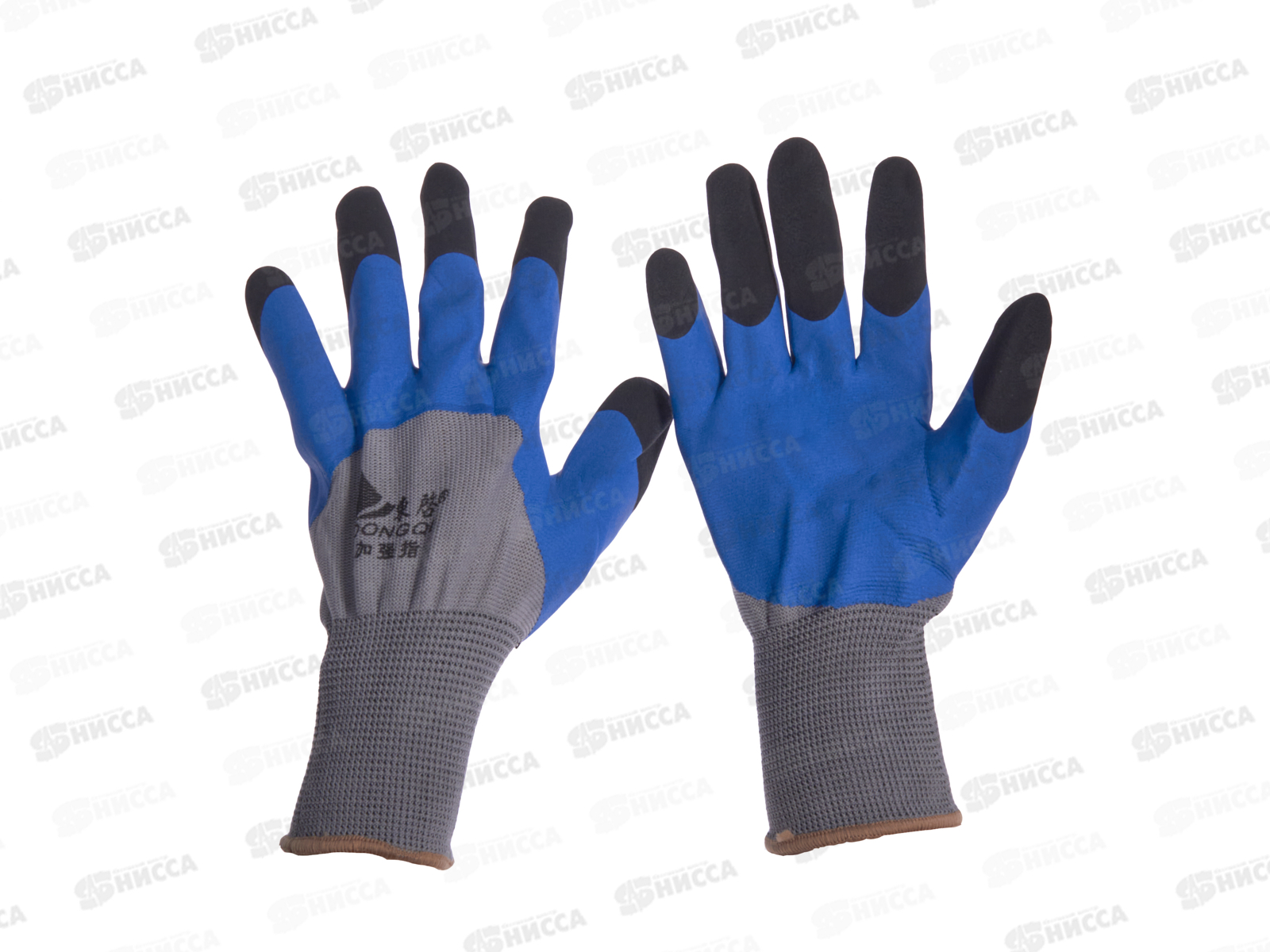 Перчатки нейлоновые №10 сер/синие №84 *12/720