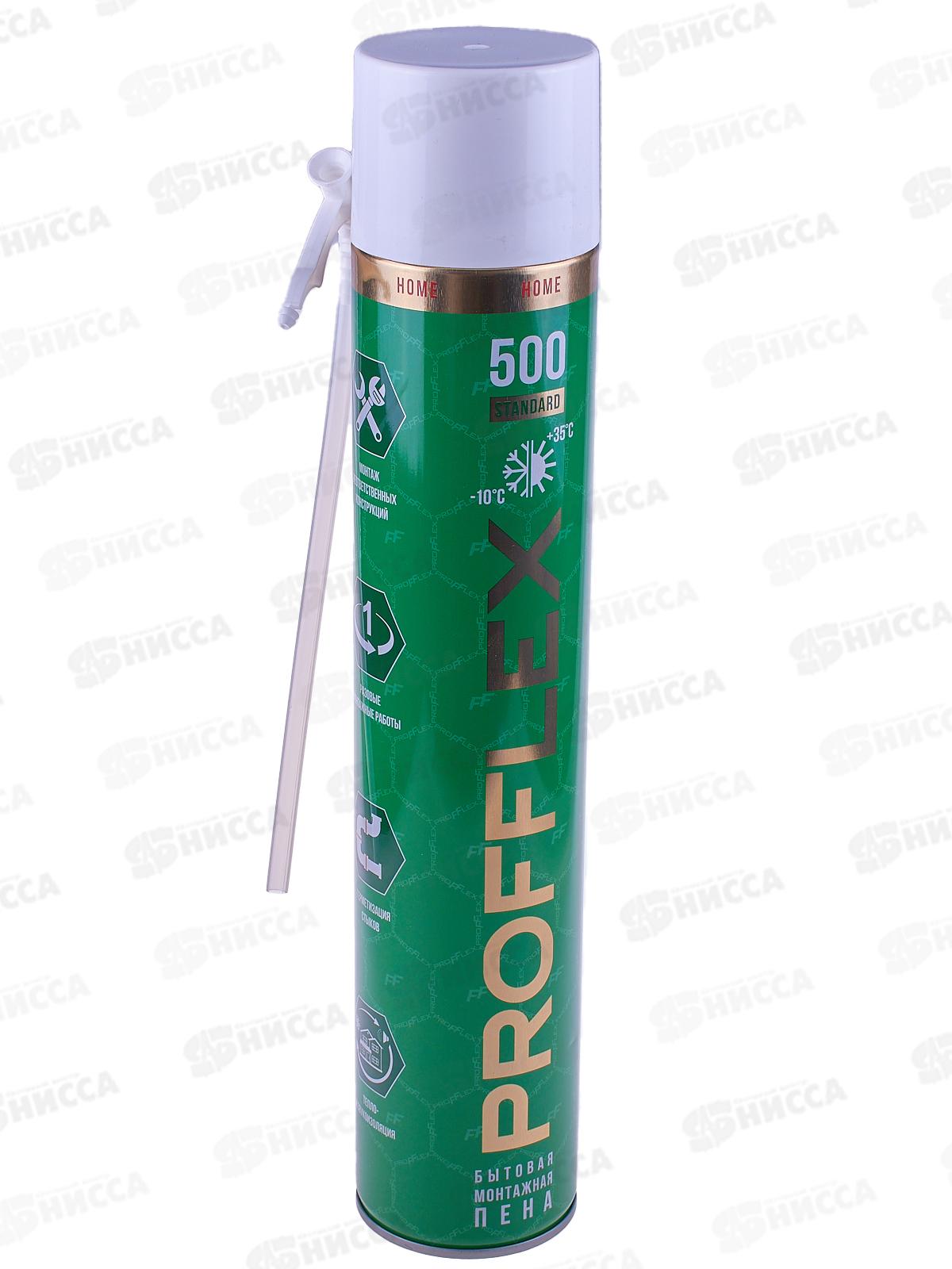 Пена монтажная бытовая Profflex HOME 500 standart всесезонная (-10..+35), до 40л, 750мл *12