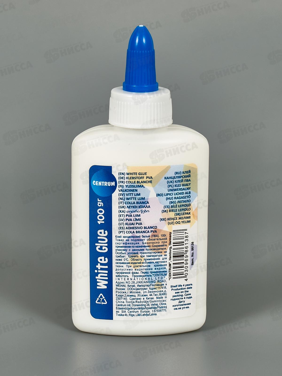 Клей ПВА CENTRUM  100г  86138 *12/144