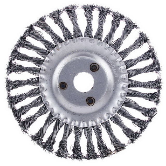 Щетка металлическая для Угловой Шлифовальной Машины 175мм/22мм, крученая, дисковая ЕРМАК 656-052 г