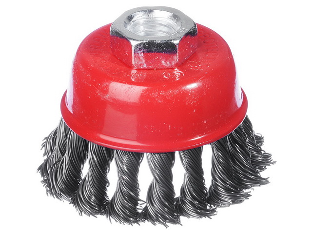 Щетка металлическая для УШМ 65мм/М14 крученая (чашка) ЕРМАК 656-044 г