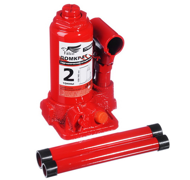 Домкрат гидравлический бутылочный 2т, высота подъема150-285мм 770-068   г