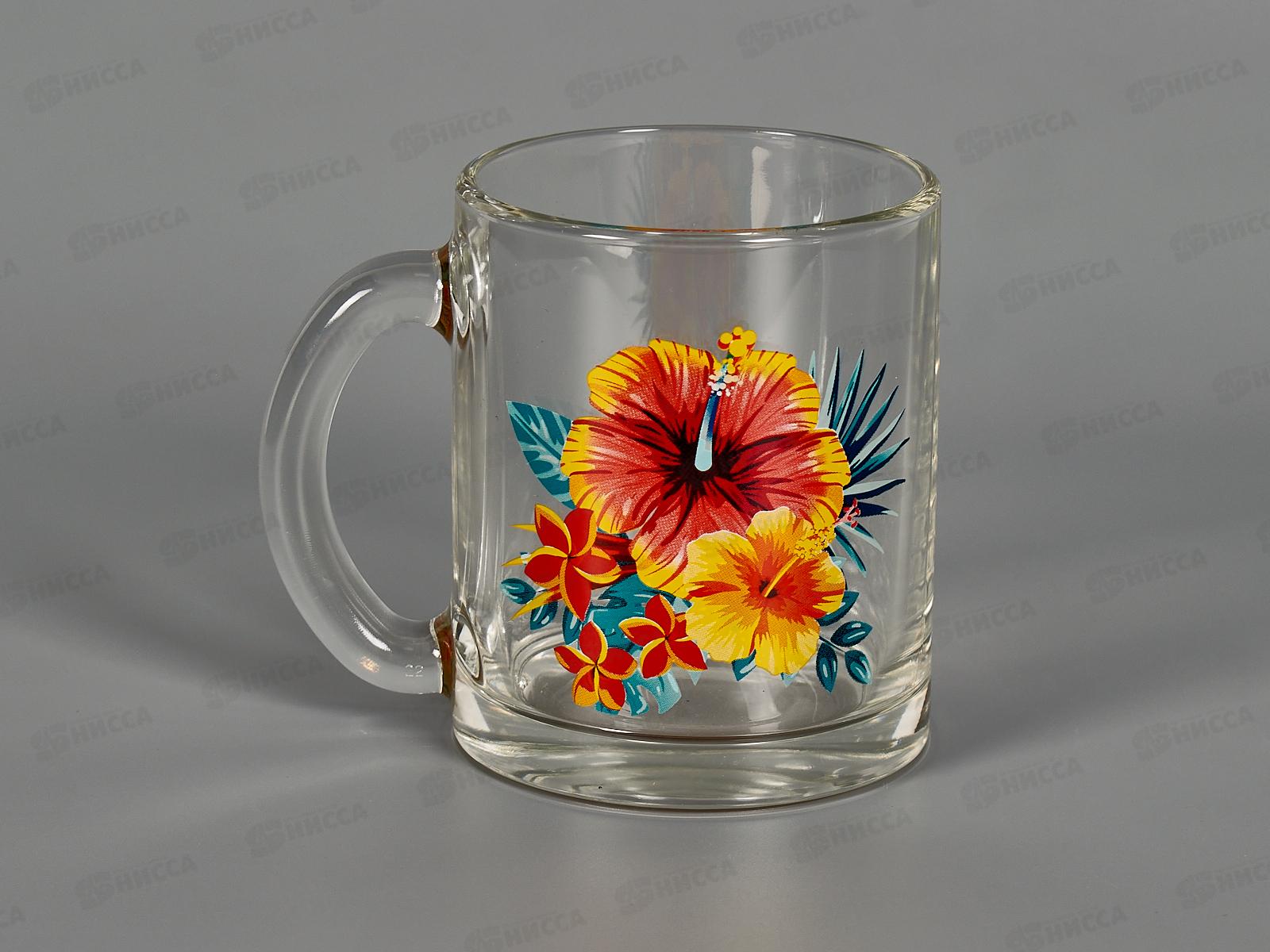 Кружка &quotЧайная&quot (Тропические цветы) 300см3 *24 1208