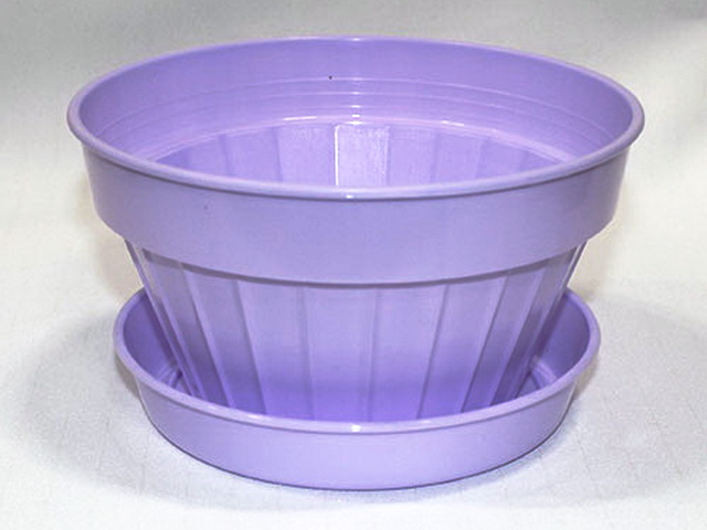 Кашпо  ВИОЛЕТ КЛАССИК №2 с поддоном 0,5л сиреневое *100 (Ангора)