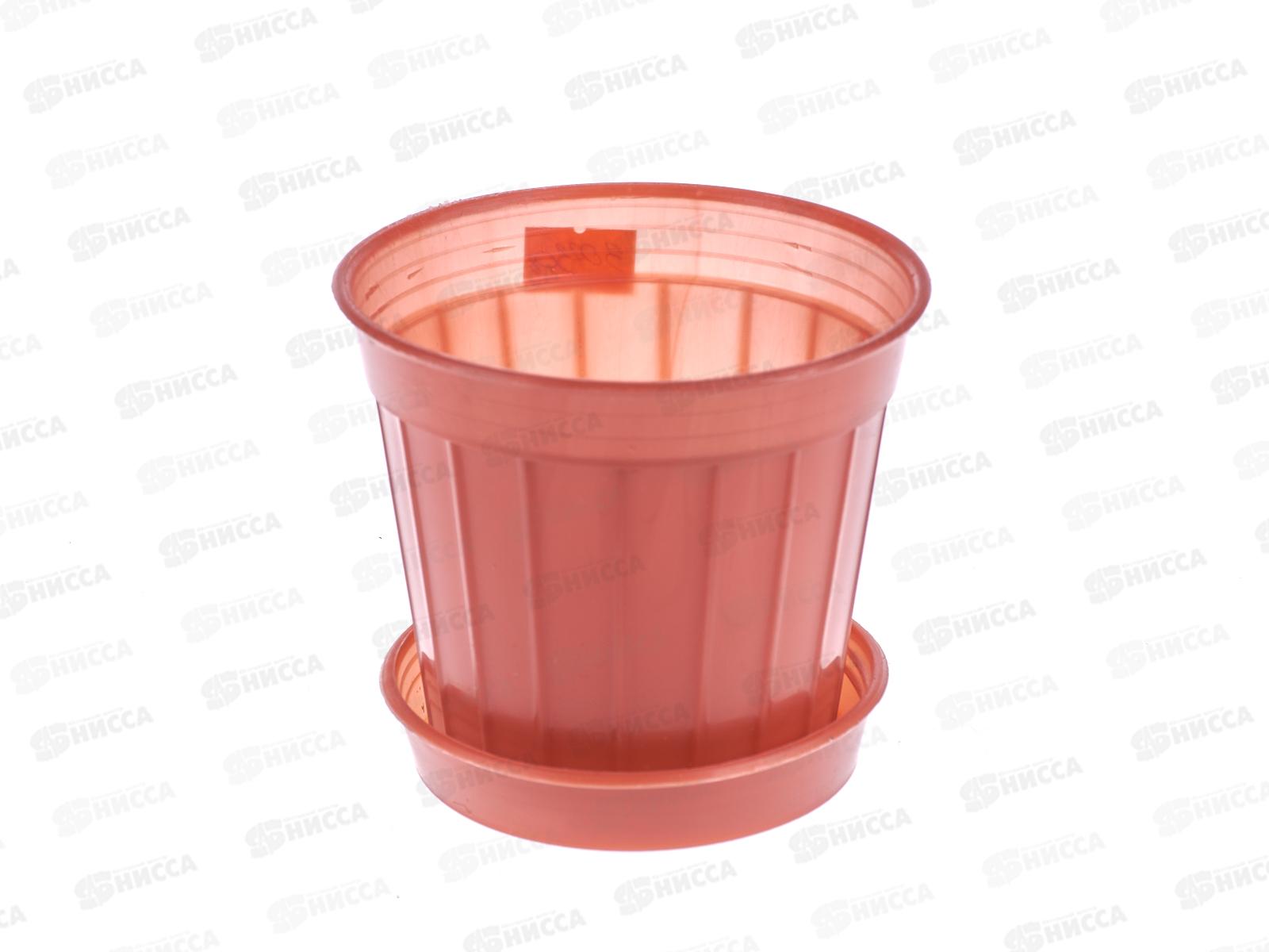 Кашпо  КЛАССИК №2 с поддоном 0,5л терракотовый. *100 (Ангора)